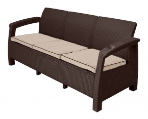 Диван Yalta Premium Sofa 3 Set (Ялта) шоколадный (+подушки под спину) в Можге - mozhga.mebel-74.com | фото