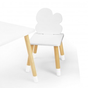 Комплект детской мебели стол и два стула Облачко (Белый/Белый/Береза) в Можге - mozhga.mebel-74.com | фото