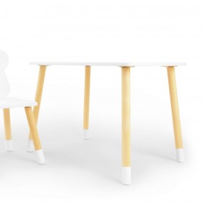 Комплект детской мебели стол и стул Звездочка (Белый/Белый/Береза) в Можге - mozhga.mebel-74.com | фото