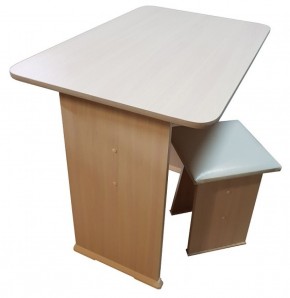 Кухонный стол ЛДСП + 2 табурета в Можге - mozhga.mebel-74.com | фото