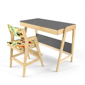 Комплект растущий стол и стул с чехлом 38 попугаев «Вуди» (Серый, Береза, Монстры) в Можге - mozhga.mebel-74.com | фото