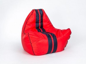 Кресло бескаркасное Авто (Красное с черной полосой) в Можге - mozhga.mebel-74.com | фото