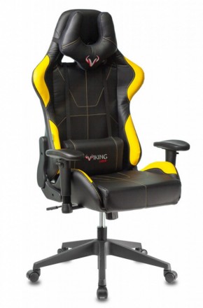 Кресло игровое Бюрократ VIKING 5 AERO YELLOW черный/желтый в Можге - mozhga.mebel-74.com | фото
