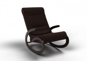 Кресло-качалка Мальта 10-Т-Ш (ткань/венге) ШОКОЛАД в Можге - mozhga.mebel-74.com | фото