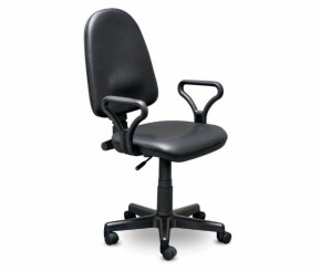 Кресло офисное Престиж+ (черный кожзам PV-1) г/п 140/ПВМ/ гольф в Можге - mozhga.mebel-74.com | фото