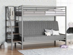 Кровать двухъярусная с диваном "Мадлен-3" (Серый/Серый) в Можге - mozhga.mebel-74.com | фото