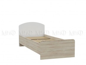 МАРТИНА Кровать 800 с настилом ЛДСП (Белый глянец/дуб сонома) в Можге - mozhga.mebel-74.com | фото