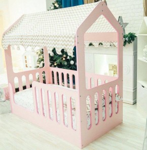 Кровать-домик без ящика 800*1600 (Розовый) в Можге - mozhga.mebel-74.com | фото