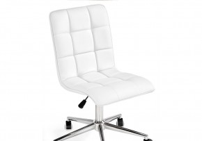 Офисное кресло Квадро экокожа белая / хром в Можге - mozhga.mebel-74.com | фото