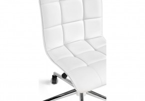 Офисное кресло Квадро экокожа белая / хром в Можге - mozhga.mebel-74.com | фото