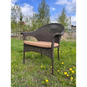 Плетеное кресло LV-140B-Brown с подушкой в комплекте в Можге - mozhga.mebel-74.com | фото