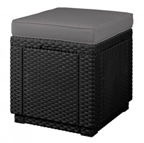 Пуфик Куб с подушкой (Cube with cushion) графит - прохладный серый в Можге - mozhga.mebel-74.com | фото