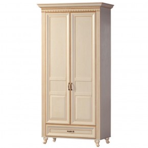 Шкаф для одежды 2-х дверный №471 Марлен Кремовый белый в Можге - mozhga.mebel-74.com | фото
