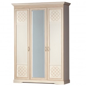 Шкаф для одежды 3-дверный №800 Парма кремовый белый в Можге - mozhga.mebel-74.com | фото