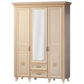 Шкаф для одежды 3-х дверный №470 Марлен Кремовый белый в Можге - mozhga.mebel-74.com | фото