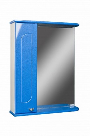 Шкаф-зеркало Радуга Синий металлик 55 левый АЙСБЕРГ (DA1129HZR) в Можге - mozhga.mebel-74.com | фото