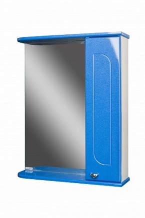 Шкаф-зеркало Радуга Синий металлик 55 правый АЙСБЕРГ (DA1129HZR) в Можге - mozhga.mebel-74.com | фото
