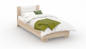Спальня Аврора Кровать 120 со встроенным основанием под матрас Дуб сонома/Белый в Можге - mozhga.mebel-74.com | фото