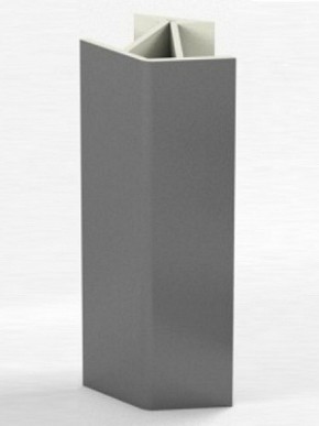 Угловое соединение для цоколя 135 гр. h100 мм (Алюминий, Белый, Черный, Сонома) в Можге - mozhga.mebel-74.com | фото